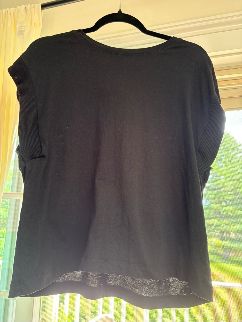 ZARA BLACK RIBBED MUSCLE TEE SIZE MEDIUM